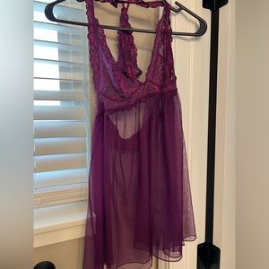 Purple lingerie with matching panties